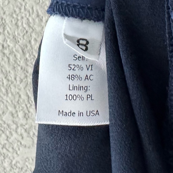 La Ligne Le Tuxedo Pant Navy Blue Rainbow Flare Classic Sporty Casual 8 NWT - Picture 11 of 13